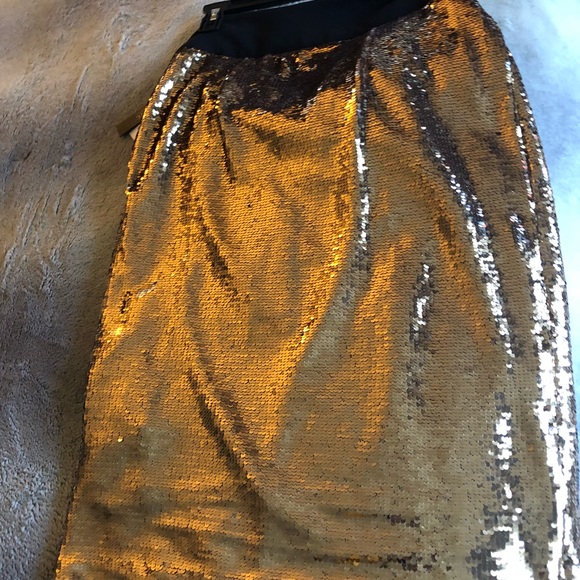 Imnyc shiny gold sequin pencil skirt medium - Picture 5 of 5